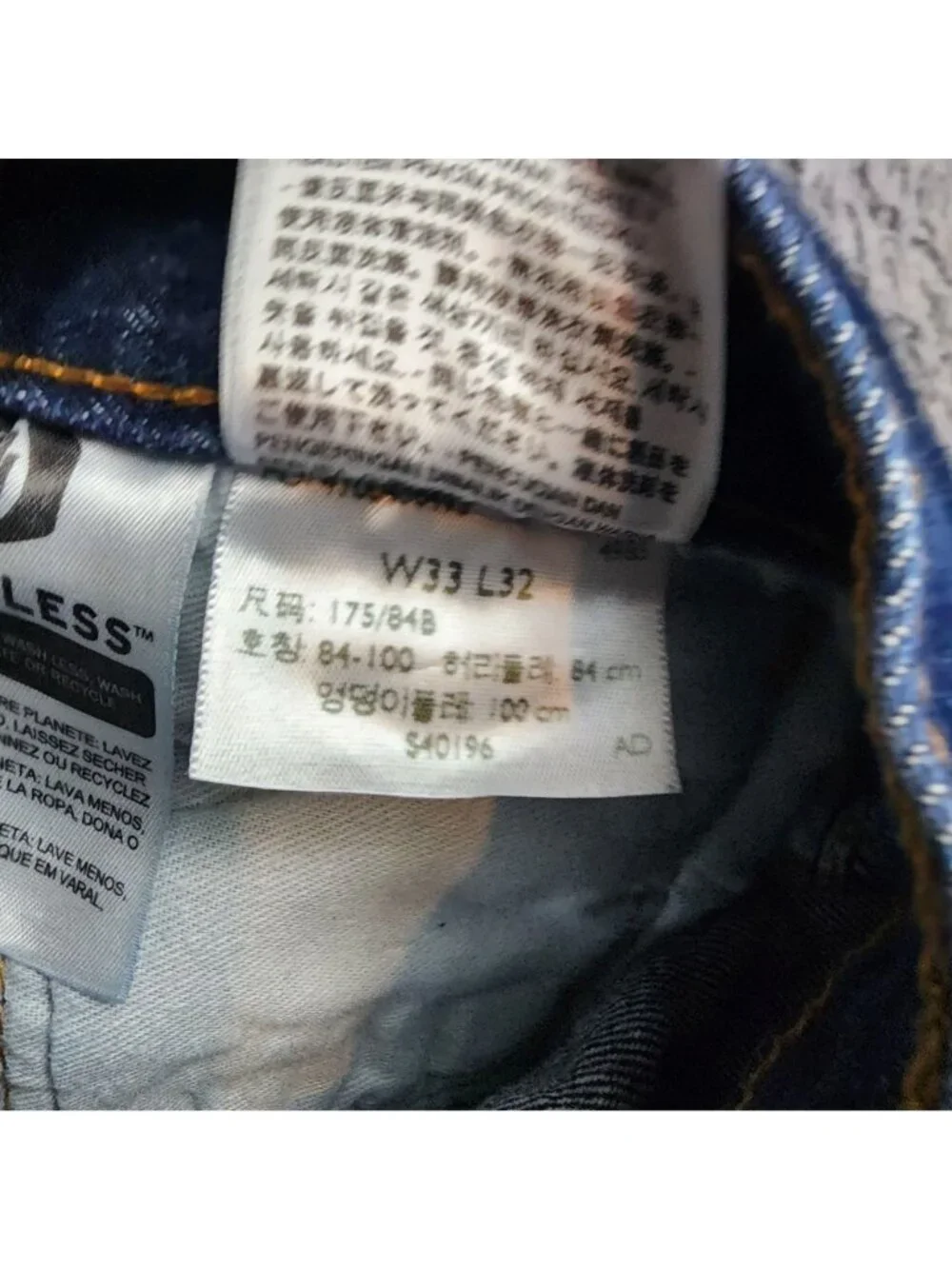 Levis Jeans Mens 33x32 Blue 501 Denim Button Fly Straight Classic *Read*